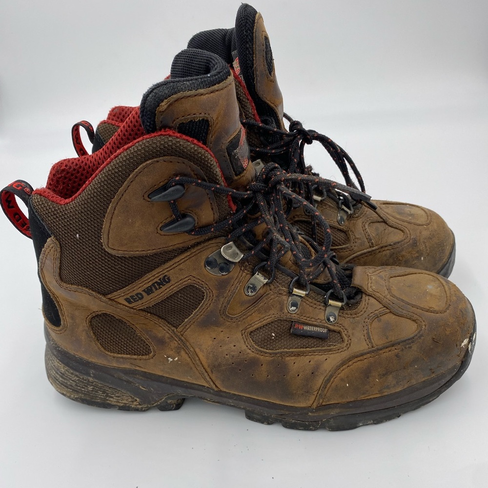 Men’s Red Wing Steel Toed Brown Ankle Boots 9